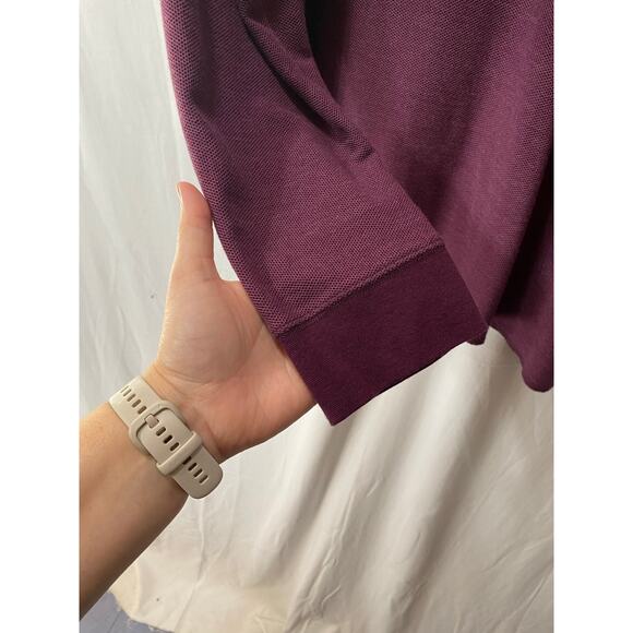 Untuckit Purple Burgandy Textured Long Sleeve 3 Snap Henley XL - Picture 5 of 6